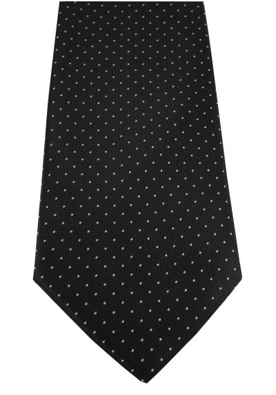 HIGH QUALITY Handmade Tie - A Timeless Classic - Black With White Dots