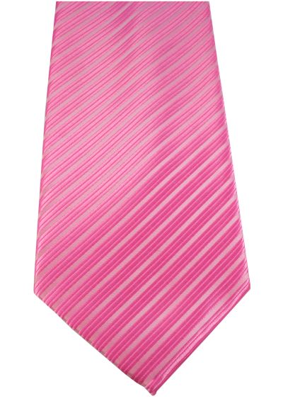 HIGH QUALITY Handmade Tie - Striped - Pink and White Stripe "Helter Skelter" Stripes